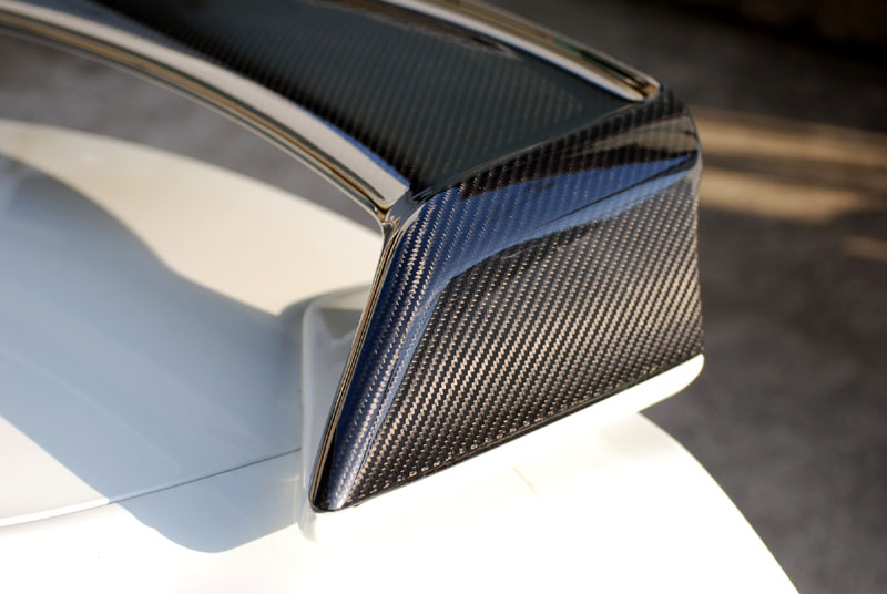 R35 GT-R Dry Carbon rear wing spoiler manufactured by Mine's