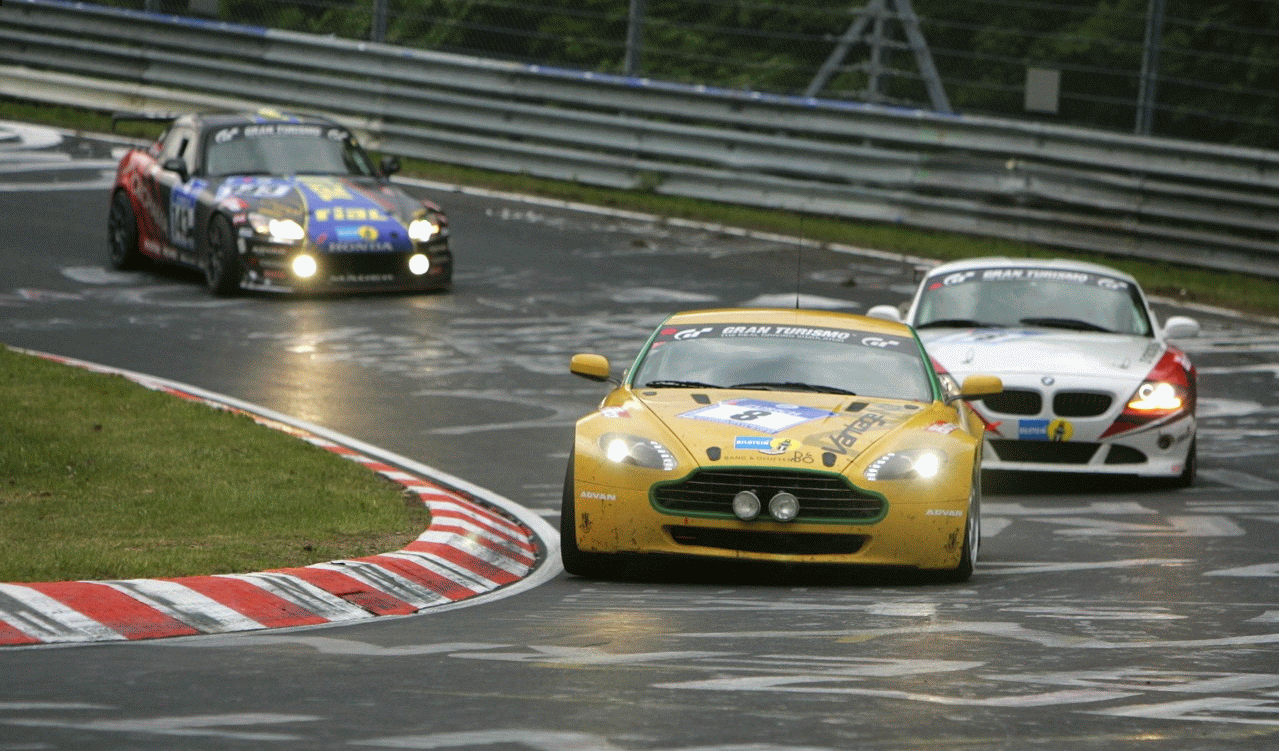 Cars racing at the Nurburgring