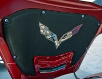 2014-2019 C7 Corvette Hood Liner Crossed Flags Emblem Overlay