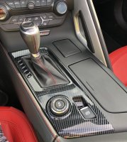 2014-2019 C7 Corvette Carbon Fiber Look Gear Shift Bezel Overlay
