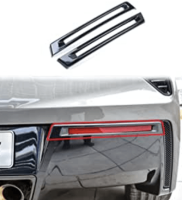 2014-2019 Corvette C7 Carbon Fiber Look Rear Bumper Reflector Covers Set