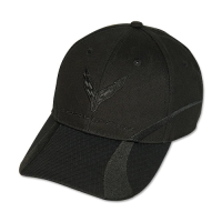 2020-2024 Corvette C8 Ralph White Merchandising Embroidered Tonal Ghost Hat - Black