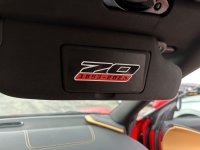 2023 C8 Corvette 70th Anniversary Visor Warning Label Decals Covers