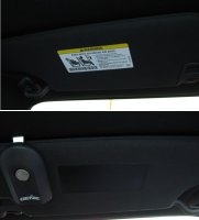 2008-2017 Dodge Challenger Visor Airbag Warning Label Covers