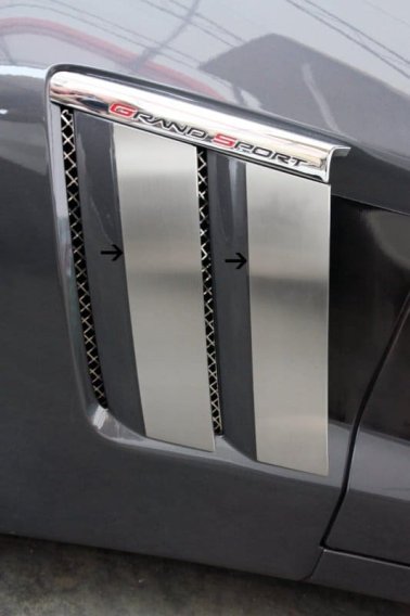 C6 Corvette Grand Sport Fender Trim Plates 4pc