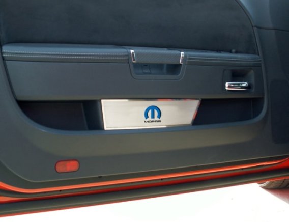 2008-2014 Dodge Challenger Door Badge Plates Mopar M Logo