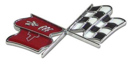 C3 1968 Corvette Fuel Door Flag Emblem