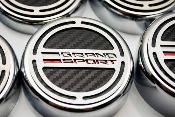 2017 C7 Corvette Grand Sport Engine Caps with Grand Sport Emblem Carbon Fiber For Automatic Trans...