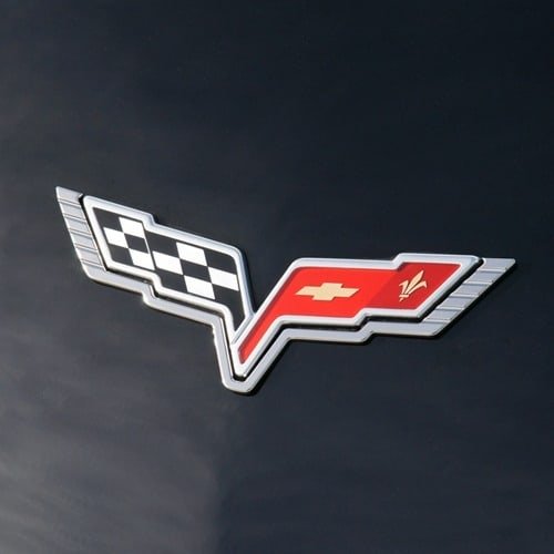 C6 2005-2013 Corvette Billet Cross Flag Emblem Surround