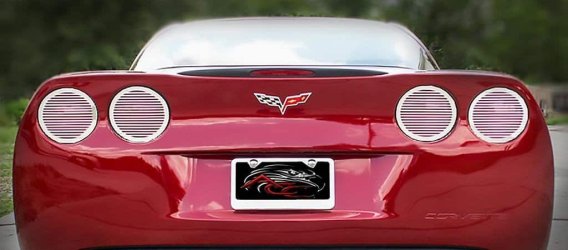 2005-2013 C6 Corvette 4-pc Stainless Billet Style Taillight Covers