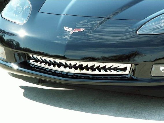 C6 Corvette Polished Stainless Shark Tooth Grille