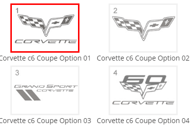 C6 Corvette Coupe Glow Plate Partition