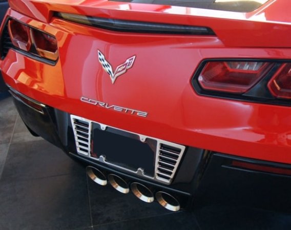 2014-2019 C7 Corvette Chrome Rear License Plate Frame