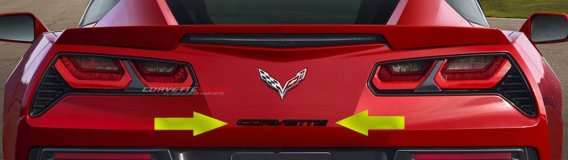 2014-2019 C7 Corvette Painted Rear Bumper Lettering Kit