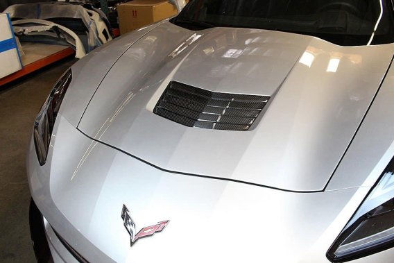 2014-2018 C7 Corvette Stingray Real Carbon Fiber Hood Vent Insert