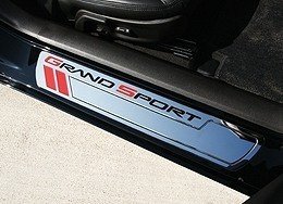 C6 2010-2012 Corvette Chrome Billet Grand Sport Door Sill Plates Pair