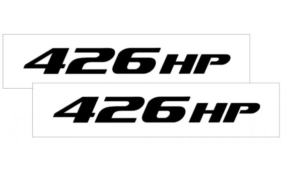 2010-2015 Camaro Hood Rise Decal Set 426 HP
