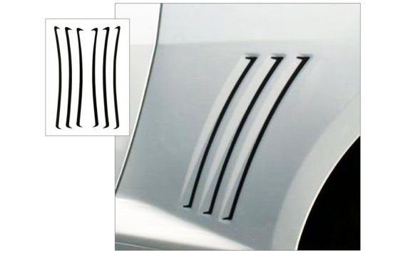 2010-2015 Camaro Sculptured Side Body Vent Decal Accents