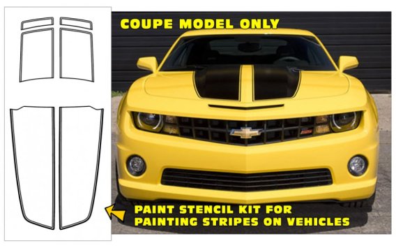 2010-2013 Camaro Dual Rally Over Car Stencil Kit  Coupe