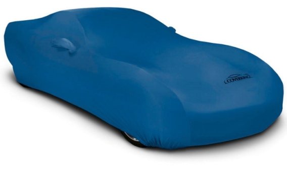 2008-2023 Dodge Challenger Satin Stretch Car Cover Grabber Blue