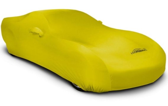 2015-2019 Ford Mustang Coverking Indoor Satin Stretch Custom Car Cover Yellow