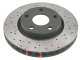 2015-2017 Ford Mustang GT DBA 4000 Series Cross Drilled/Slotted Uni-Directional Rotor; Black Hub
