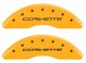 2014-2019 C7 Corvette Caliper Covers with Corvette Logo Yellow Powder Coat