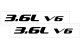 2010-2015 Camaro Hood Rise Decal Set 3.6L V6