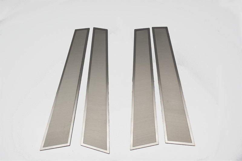 2011-2015 Dodge Charger | Brushed Stainless Door Pillar Trim Kit 4pc