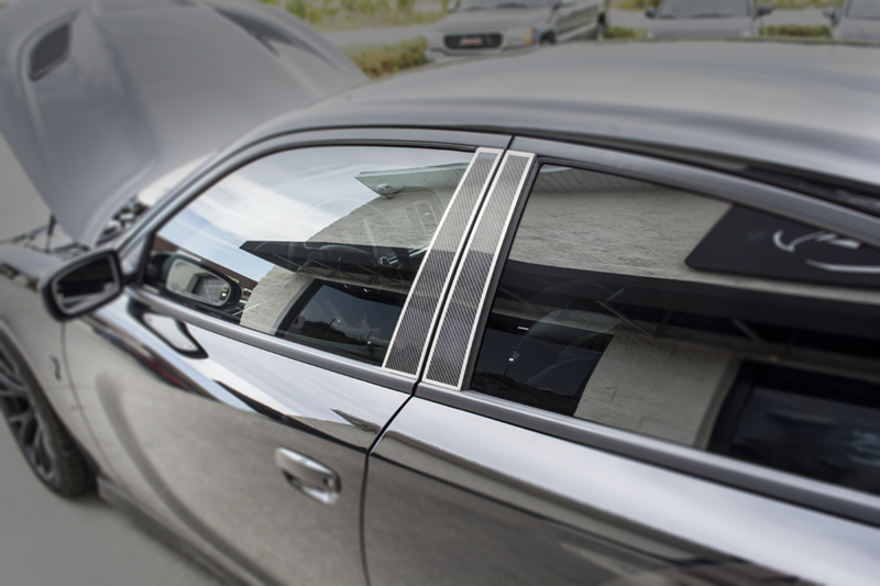 2011-2015 Dodge Charger Carbon Fiber Door Pillar Plate