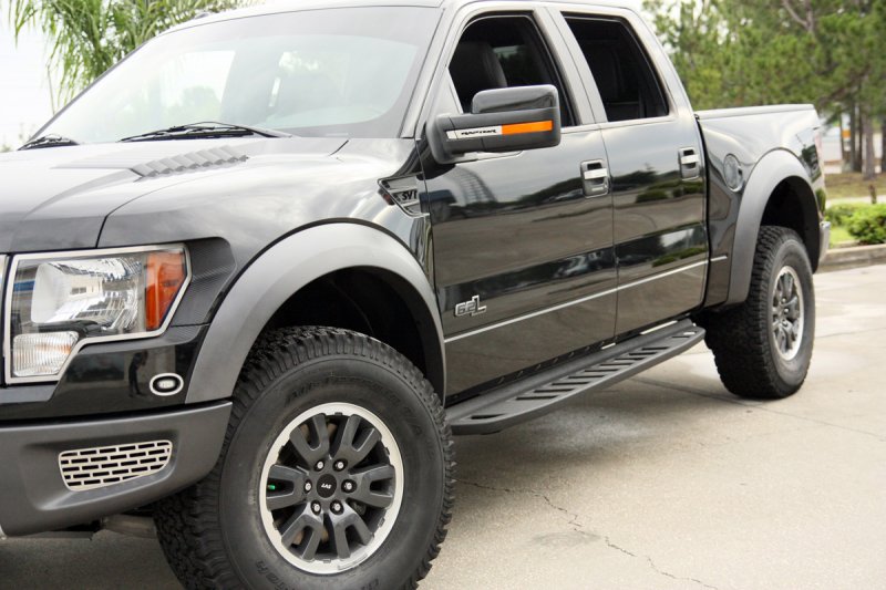 2010-2013 Ford Raptor Mirror Emblems Side View Brushed 4Pc