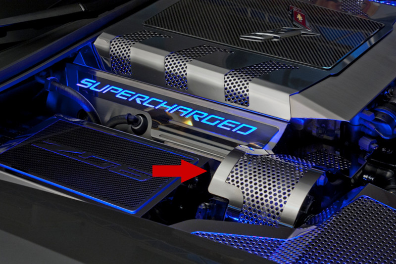 2015-2016 Corvette Z06 - Polished Perforated Alternator Cover