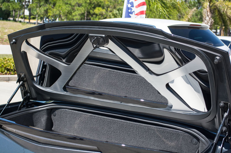 2014-2015 Corvette C7 Stingray Polished Trunk Lid Trim Kit with Brushed Brace 051020