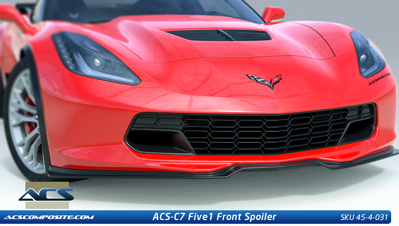 C7 Corvette Stingray ACS Composites Five1 Front spoiler