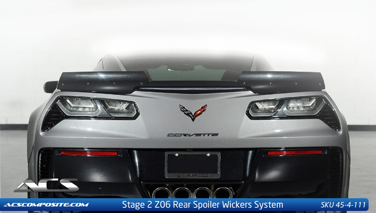 C7 Corvette Z06 Z07 C7 Wicker Spoiler Conversion Kit (Stage 1to2)