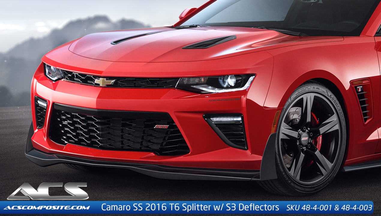 2016 6th Generation Camaro SS ACS-T6 Splitter 48-4-001