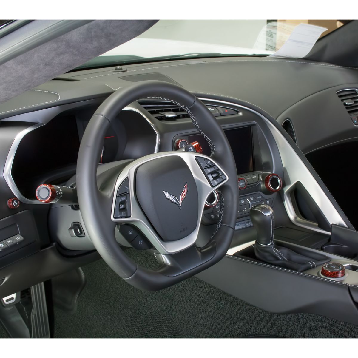2014-2018 C7 Corvette Interior Knob Kit Carbon Fiber Color Matched