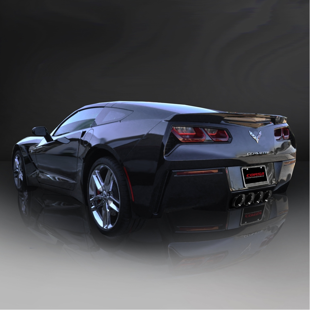C7 Corvette 2014-15 Corsa Exhaust Extreme Quad 4.5''Black Tips 14762Blk