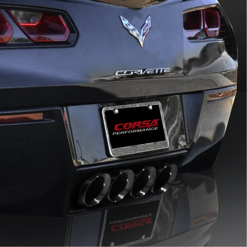 C7 Corvette 2014-15 Corsa Exhaust Extreme Quad 4.5''Black Tips 14762Blk
