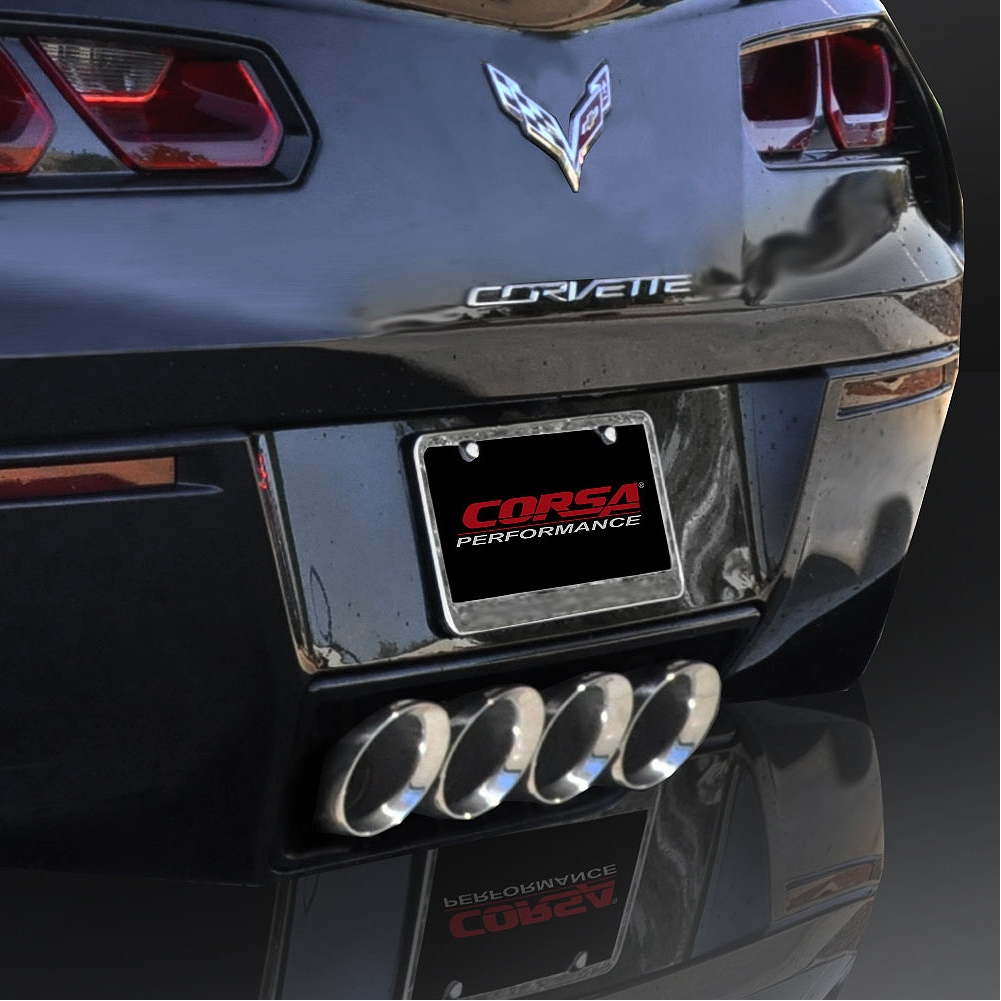 C7 Corvette 2014-15 Corsa Exhaust Valve-Back with Quad 4.5'' Polished Pro-Series Tips 14762