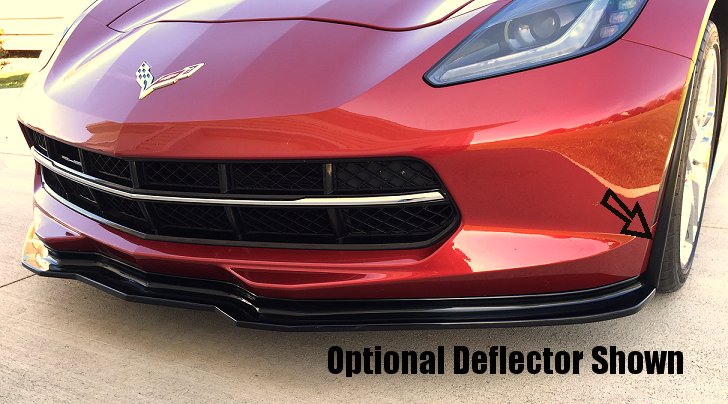 C7 Corvette Front Splitter Stage 2 Striped Signature Series