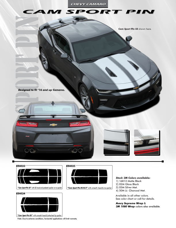 2016-2018 Camaro Cam Sport Pin Stripe Kit