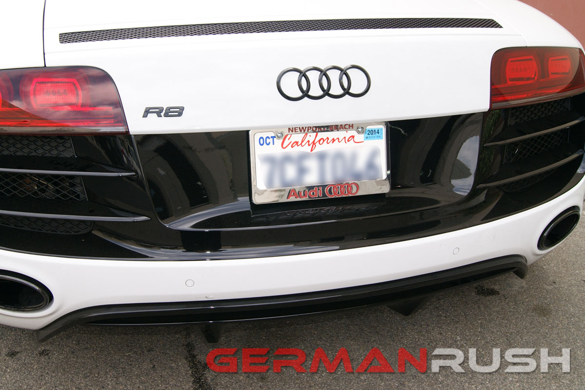 2010-2013 Audi R8 V10 Style Paintable Fiber Glass Rear Diffuser