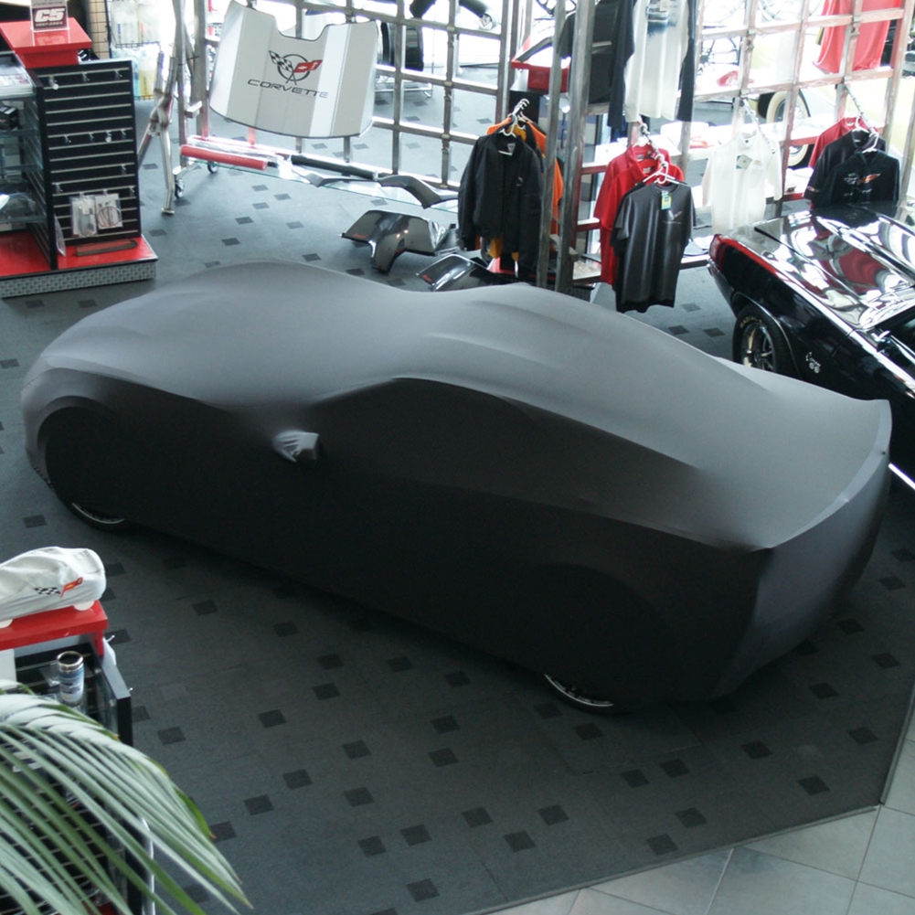 C7 Corvette Ultraguard Stretch Satin Car Cover- Black - Indoor