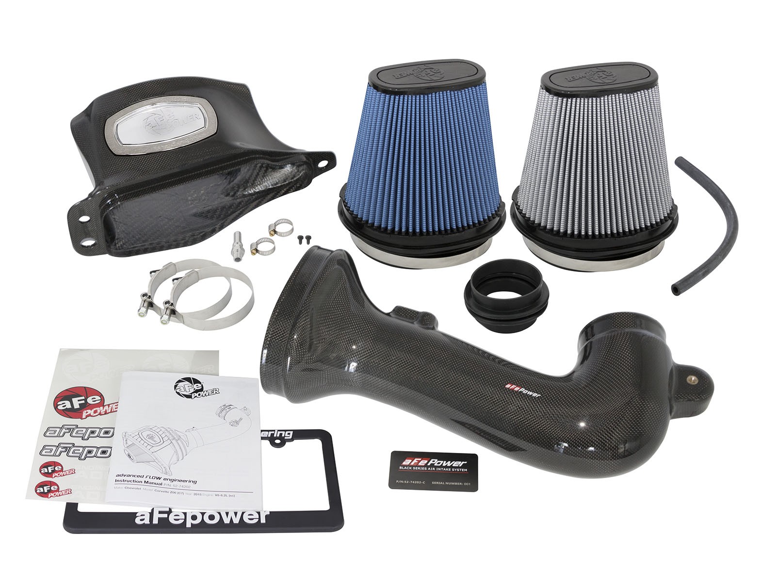 C7 Corvette Z06 aFe POWER 52-74202-C Momentum Cold Air Intake System Carbon Fiber