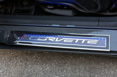 C7 Corvette LED Illuminated Logo Door Sill Plates