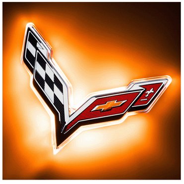 C7 Corvette LED Rear Emblem Illuminated