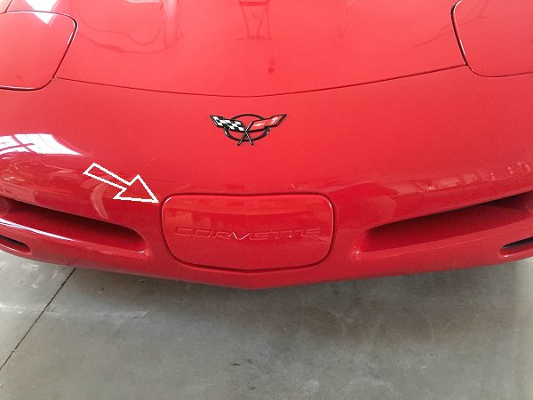 C5 Corvette Painted Front License Plate Surround Filler Cover