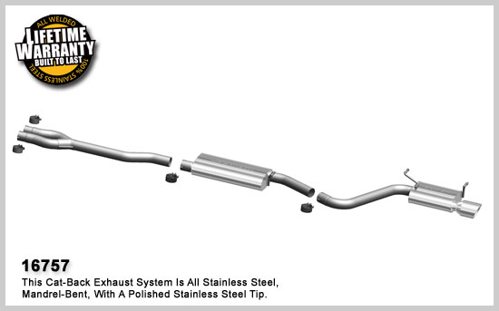 Single Exit Cat-Back Exhaust for the Dodge Challenger