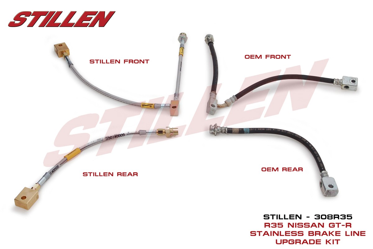 Brake line comparison for Nissan GT-R